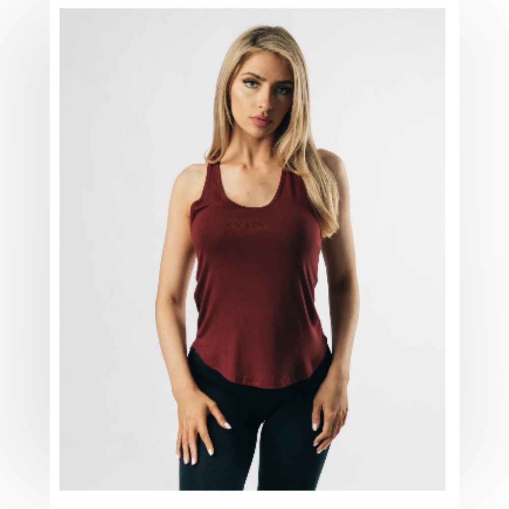 Grey!! Alphalete Aspire Signature Tank - Small Quiet Shade